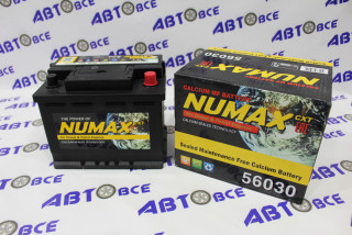 Аккумулятор 60А NUMAX евро (ОП правый+) (242*175*190) Корея  