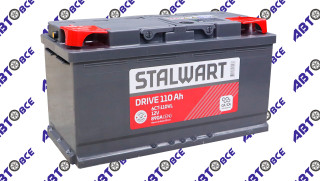 Аккумулятор 110А (пуск-880А) STALWART Drive гост (ПП левый +) (35.3*17.5*19.0) завод АКОМ