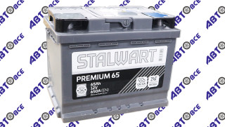 Аккумулятор 65А (пуск-650А) STALWART Premium гост (ПП левый +) (24.2*17.5*19.0) завод АКОМ