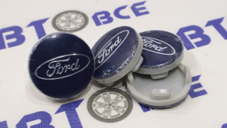 Колпачок ступицы (пластик) комплект 4шт Ford синие бренд (54мм)