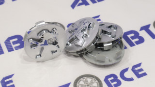 Колпачок ступицы (пластик) комплект 4шт PEUGEOT серые хром (60мм)