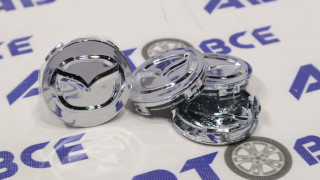 Колпачок ступицы (пластик) комплект 4шт MAZDA хром (53мм)