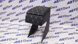 Бар-подлокотник ВАЗ-2121 кож.зам РОМБ черный/белая нить