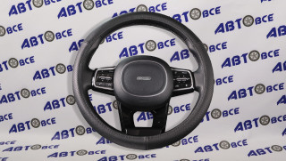 Оплетка на руль кожа натуральная черная M SKYWAY