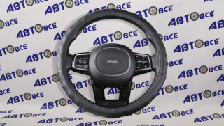 Оплетка на руль кожа натуральная черная M REAL-2 SKYWAY