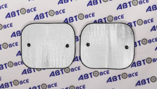 Шторка солнцезащитная на присосках (фольга) на боковые стекла 60*50см (комплект 2шт) SKYWAY