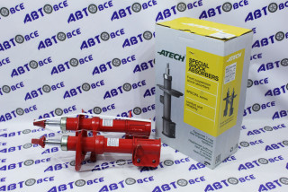 Амортизатор передний (стойка в сборе) (комплект 2шт) ВАЗ-2170-2172-2190 ()газомасляный) (занижение -30) ATECH