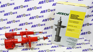 Амортизатор передний (стойка в сборе) (комплект 2шт) (ВАЗ-2108-2109-2114-2115 (газомасляный) (занижение -70) ATECH