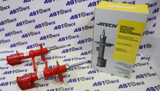 Амортизатор передний (стойка в сборе) (комплект 2шт) ВАЗ-2170-2172-2190 (масляный) (занижение -50) ATECH