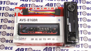 Автомагнитола AVS-816BR 1din/красная ACV