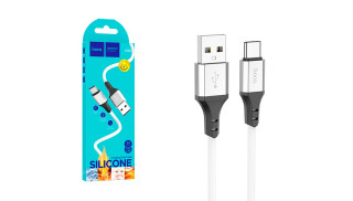 Кабель TYPE-C X86 silicone charging data cable белый HOCO
