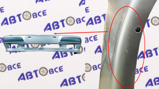 Бампер передний ВАЗ-2113-2114-2115 в цвет Снежная Королева (690) (с полосой) СПОРТ ЛЮКС (УЦЕНКА царапины) Кампласт