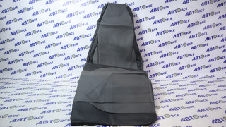 Чехлы сидений ВАЗ-2107 экокожа черно серый