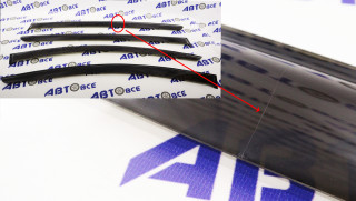 Дефлекторы боковых стекол (ветровики) Renault Megane III Grandtour 2009 комплект 4шт. УЦЕНКА (царапи