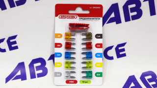 Предохранитель флажковый набор MINI 5-30А 10 шт с пинцетом блистер SKYWAY