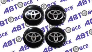 Наклейка эмблема на диски (полусфера) TOYOTA черные 4шт Самара