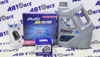 Набор для замены масла ВАЗ №1 (Масло 10W40 + Фильтр масла + Фильтр воздушный + Фильтр топлива) ВАЗ-2108-2115-1118-2170-2190