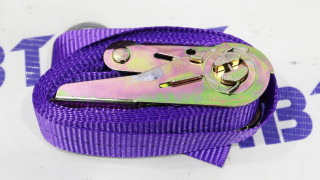 Стяжка груза 1,0т 2,5м SKYWAY STAFF 25мм фиолетовый храповый механизм без крюков полиэстер 1шт