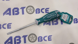 Отвертка SL6.5/125 магнит,обрезиненная рукоятка Cr-V TOTAL