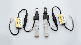 Лампа фары LED - диодная H3 комплект 2шт чип PHILIPS (гибкий кулер) C3