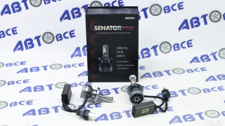Лампа фары LED - диодная H4 6500K - 15000Лм - 12в - 170W SENATOR PRO вентилятор+драйвер комплект 2шт SKYWAY