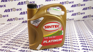 Масло моторное 5W30 (синтетика) SN/CF PLATINUM 4L SINTEC