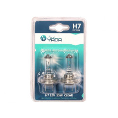 Лампа фары (галогенная) Ближний Свет H7 12V 55W CLEAR (блистер:к-т2шт) NORD YADA 