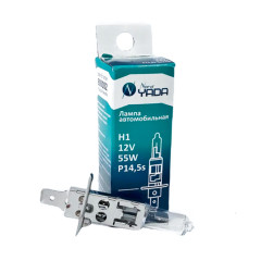 Лампа фары (галогенная) Дальний свет H1 12V 55W CLEAR NORD YADA 