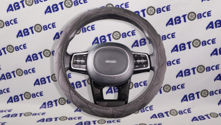 Оплетка искусственная замша M (37-39 см) SKYWAY Design Hit-1 Серая