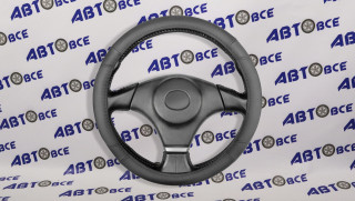 Оплетка кожаная L (39-41 см) суперпрочная с защитным покрытием Design Gorilla-4 Черная SKYWAY