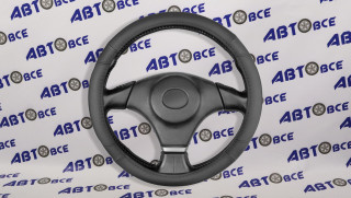 Оплетка кожаная с перфорацией L (39-41 см) суперпрочная с защитным покрытием Base Gorilla-3 Черная SKYWAY