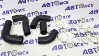 Патрубки радиатора ГАЗ-3302 (Газель) ЗМЗ-406 (комплект 5шт) с хомутами ПРАМО