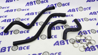 Патрубки радиатора ВАЗ-2113-2115 (комплект 4 шт в сборе с хомутами) Прамо