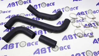 Патрубки радиатора ВАЗ-1111 (комплект 4шт) с хомутами ПРАМО