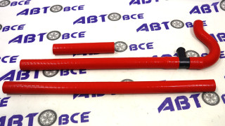 Патрубки печки отопителя (комплект 4шт) ВАЗ-2110-12 (Старого образца) силикон+тройн. A-SPORT