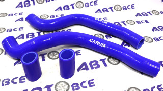 Патрубки радиатора ВАЗ-2110-2111-2112 (комплект 4шт) верх+низ+2 коротыша (силикон-4х слойн) CARUM