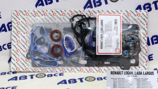 Набор прокладок двигателя (полный) 16V Logan,Largus, Sandero, Laguna, Megane, Scenic (c дв. K4J, K4M) КВАДРАТИС