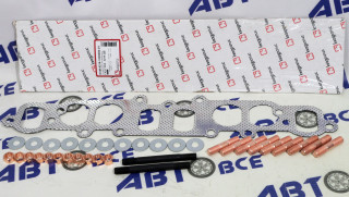 Прокладка выпускного коллектора (газопровода) ГАЗ,УАЗ - 4216дв. (прокл., шпильки, гайки, шайбы) КВАДРАТИС