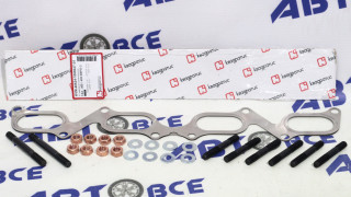 Прокладка выпускного коллектора  ГАЗ - 405, 409 Евро-3 (прокл., шпильки, гайки, шайбы) КВАДРАТИС