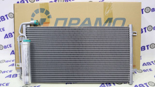 Радиатор кондиционера ВАЗ-2170 HALLA с ресивером ПРАМО
