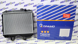 Радиатор основной (охлаждения) УАЗ-3160-3162 c 1997 по 2004г. алюминиевый паяный, двухрядный (двигатель УМЗ-421-409) ПРАМО