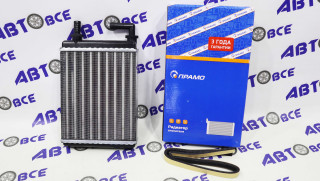 Радиатор отопителя (печки) ГАЗ-3302 задний двухрядный Прамо