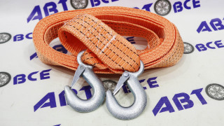 Трос ленточный 7т 5м 2 крюка СИБИРСКИЙ SKYWAY 55мм в пакете