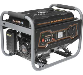 Генератор 220V (бензиновый) CARVER PPG - 2500А LT-168 01.020.00010 Мощность 2,1 - 2,3кВт CARVER