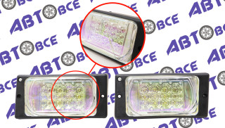 Туманка - (фара противотуманная) ВАЗ-2110-2111-2112-2114-2115) LED-диодная (RB) (комплект 2 шт) УЦЕНКА (трещина) Россия