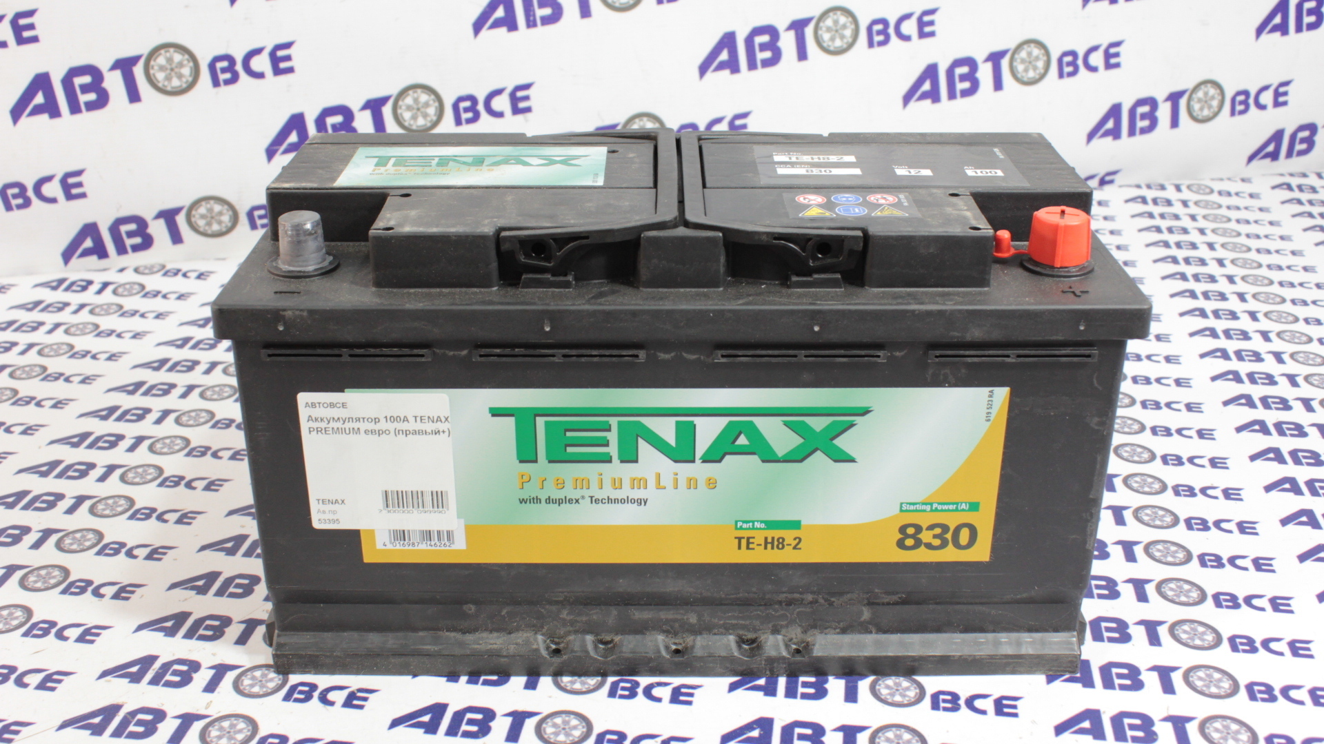 Аккумулятор 100А TENAX PREMIUM евро (правый+)