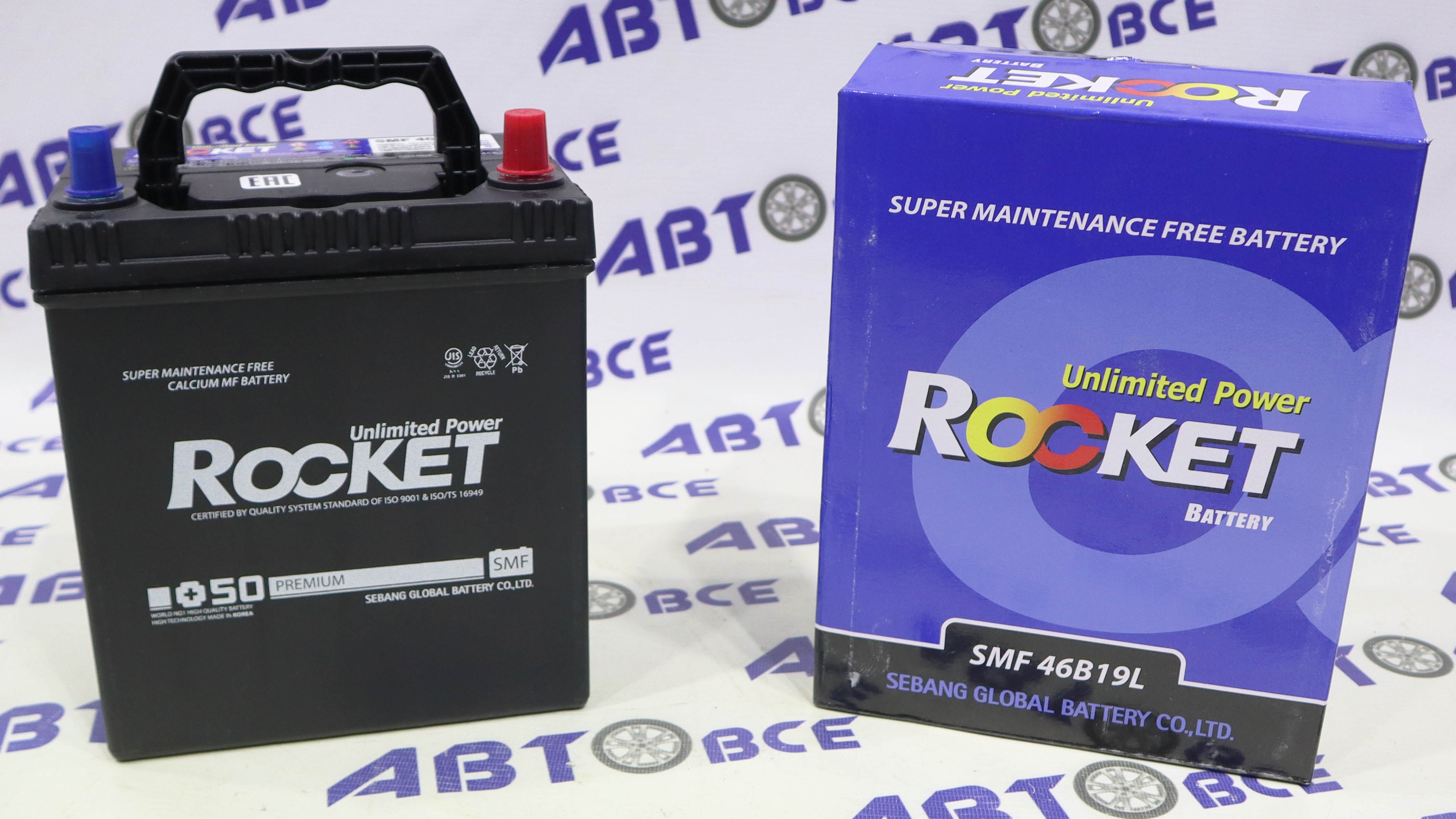 Аккумулятор 42А (370A) ROCKET евро (ОП правый+) (187/127/225) Азиат Корея