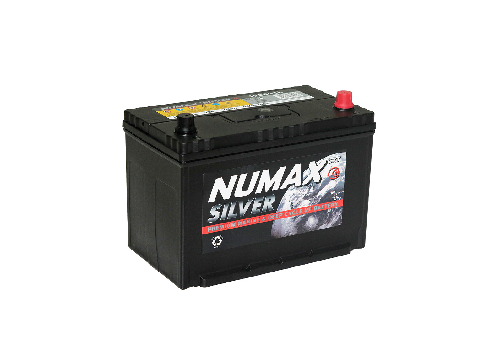 Аккумулятор 105А NUMAX SILVER евро (ОП правый+) Азиат Корея  