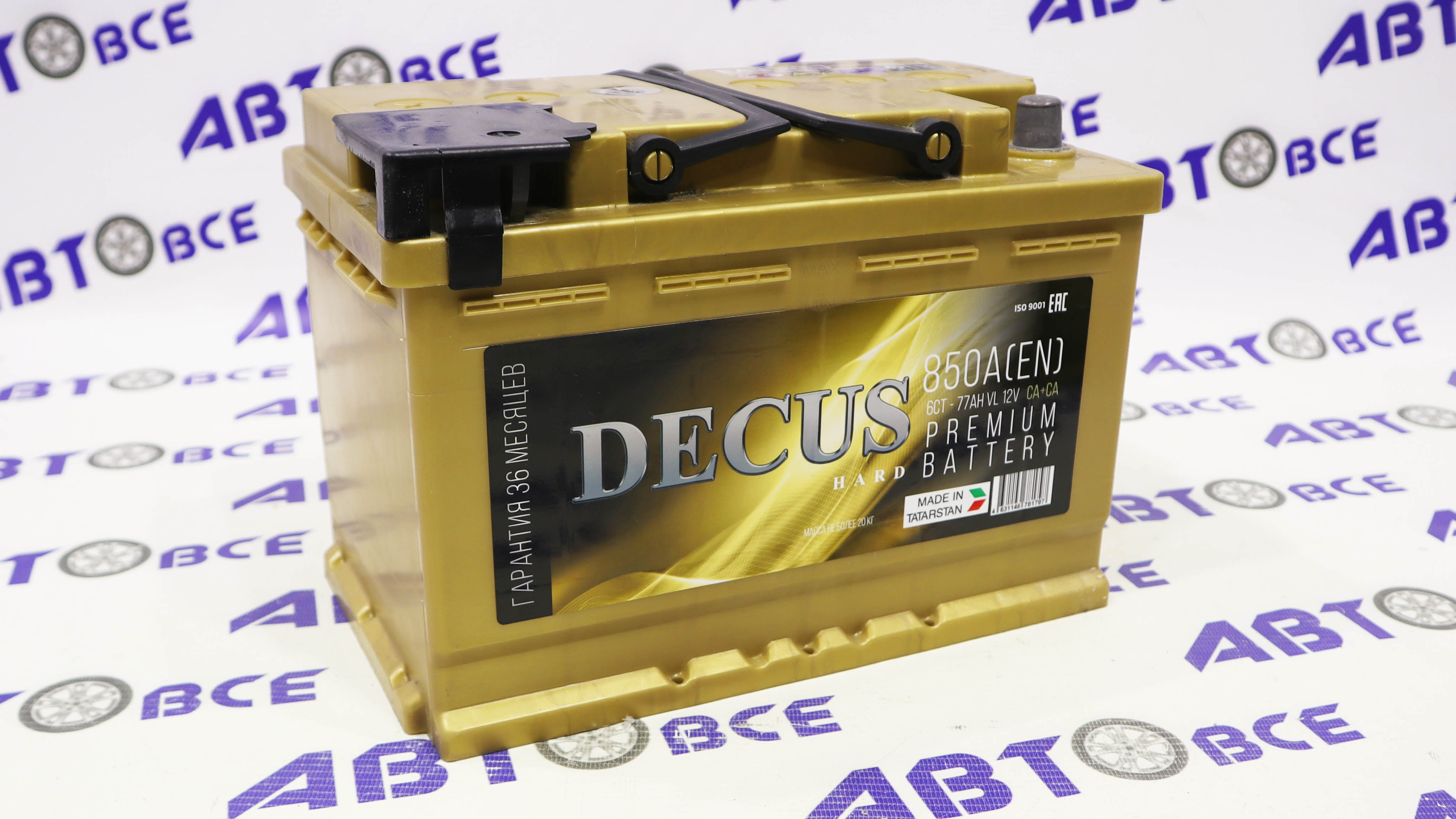 Аккумулятор 77А DECUS гост (ПП левый+) 278*175*190 Россия