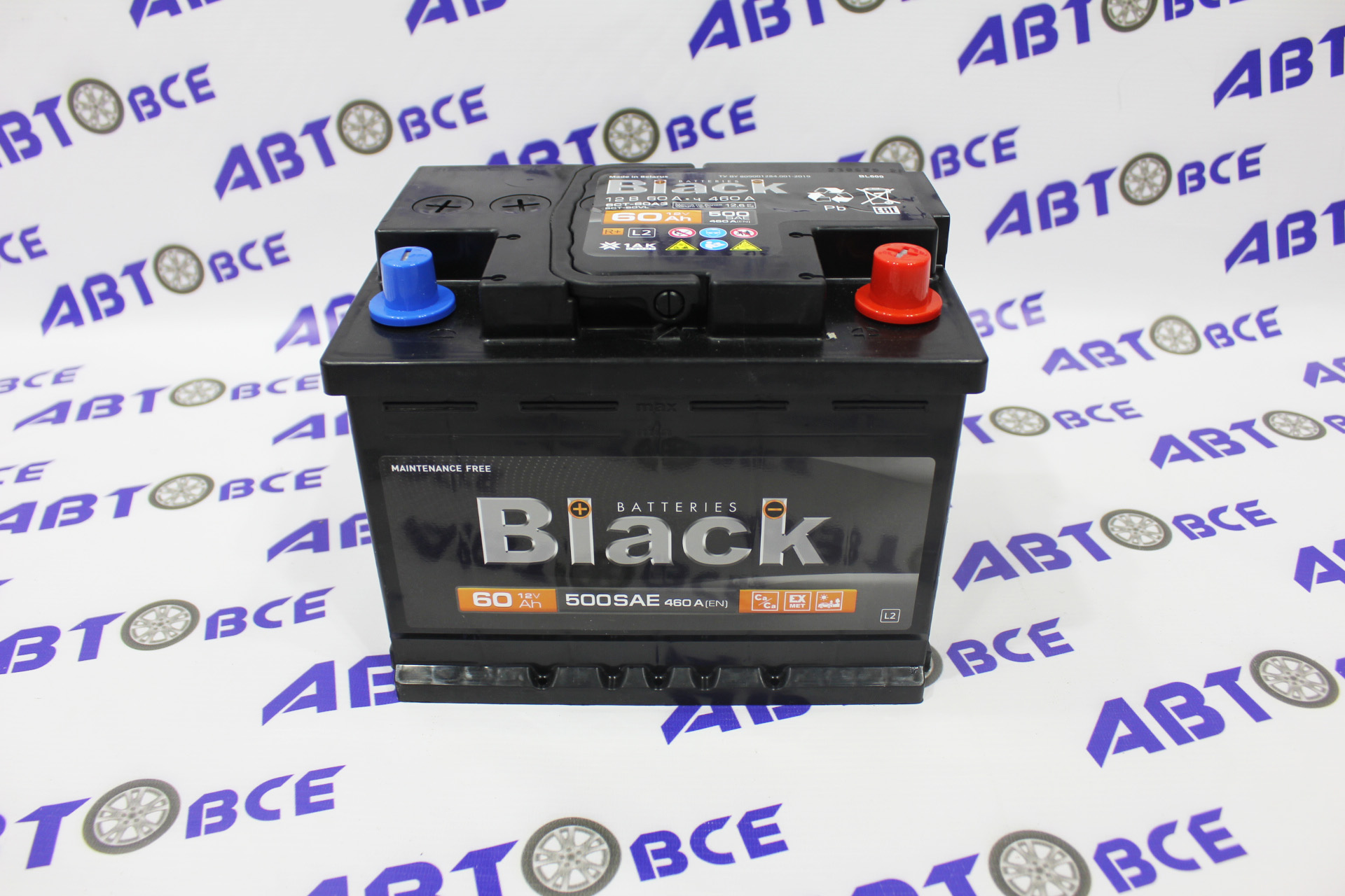 Аккумулятор 60А BLACK евро (ОП правый+) (242/175/190) Белорусь